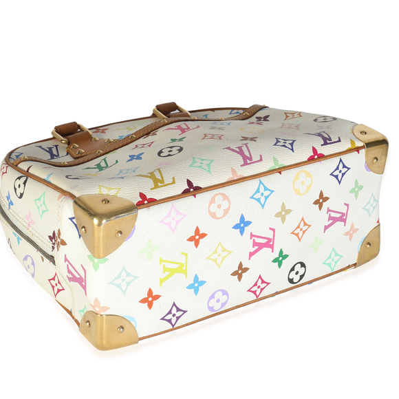 Louis Vuitton White Monogram Multicolor Canvas Trouville - Picture 6 of 7